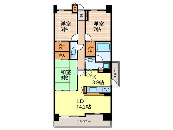 エスリード苦楽園老松町(503)の物件間取画像